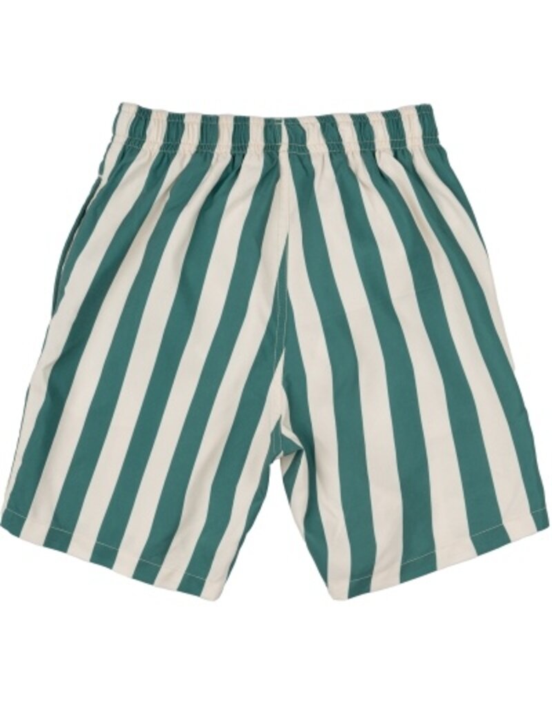The New Nibes Swim Shorts Bottle Green Striped