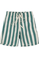 The New Nibes Swim Shorts Bottle Green Striped