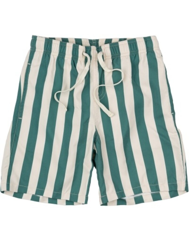 The New Nibes Swim Shorts Bottle Green Striped