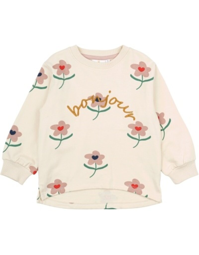 The New Netty Sweatshirt White Swan AOP
