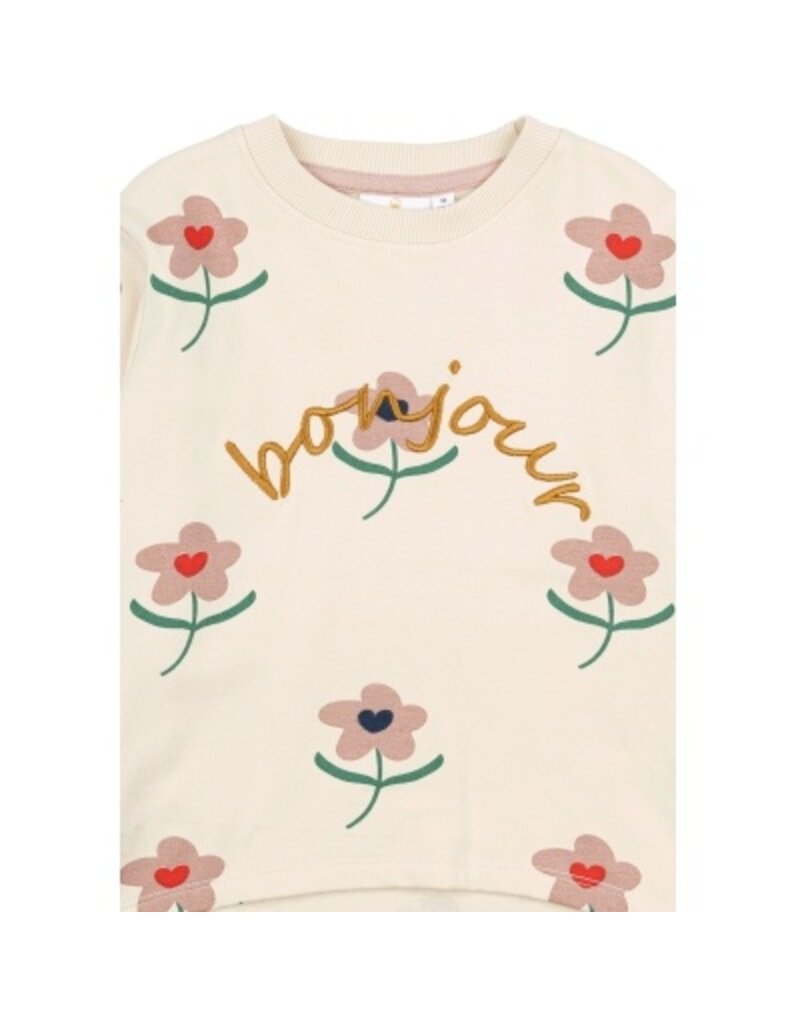 The New Netty Sweatshirt White Swan AOP