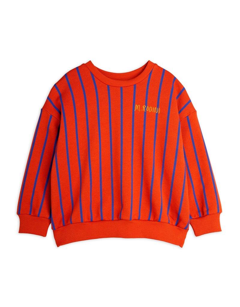 Mini Rodini Vertical Stripe aop Sweatshirt Red
