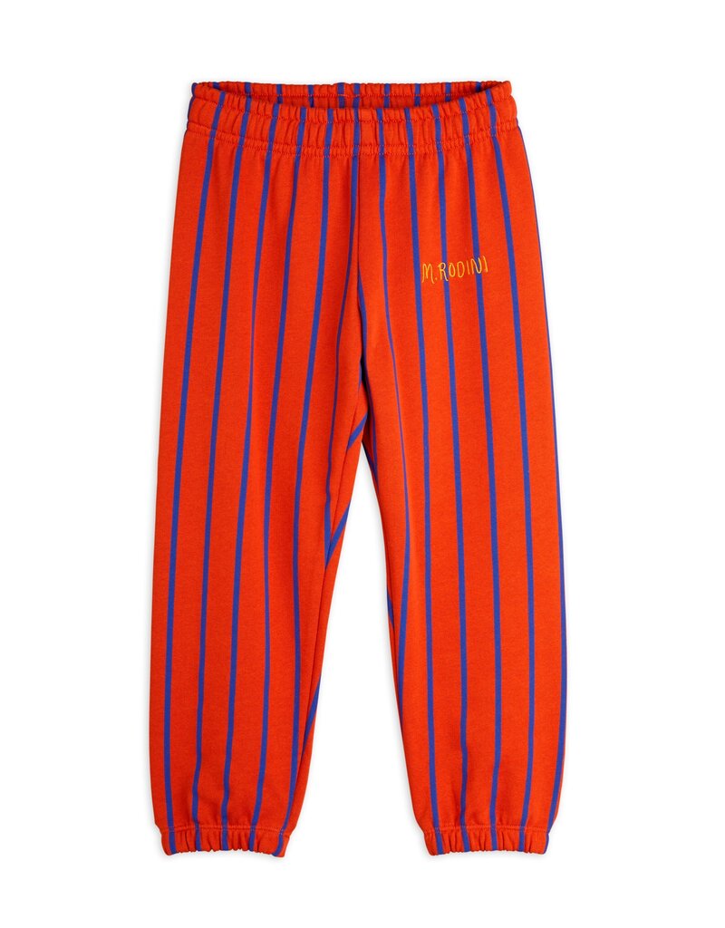 Mini Rodini Vertical Stripe aop Sweatpants Red