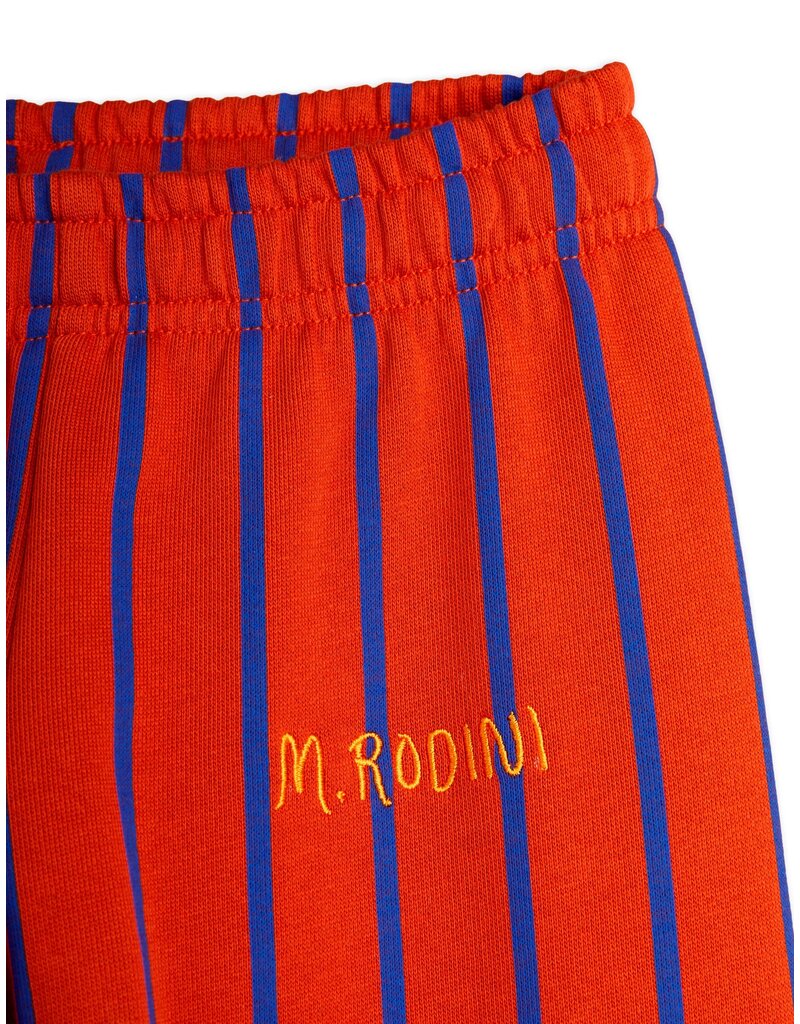 Mini Rodini Vertical Stripe aop Sweatpants Red