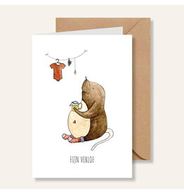 Juulz Illustrations & Design Gevouwen Kaart - Fijn Verlof