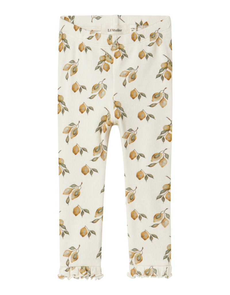 Lil' Atelier Gavo Eka Slim Legging Turtledove Lemon