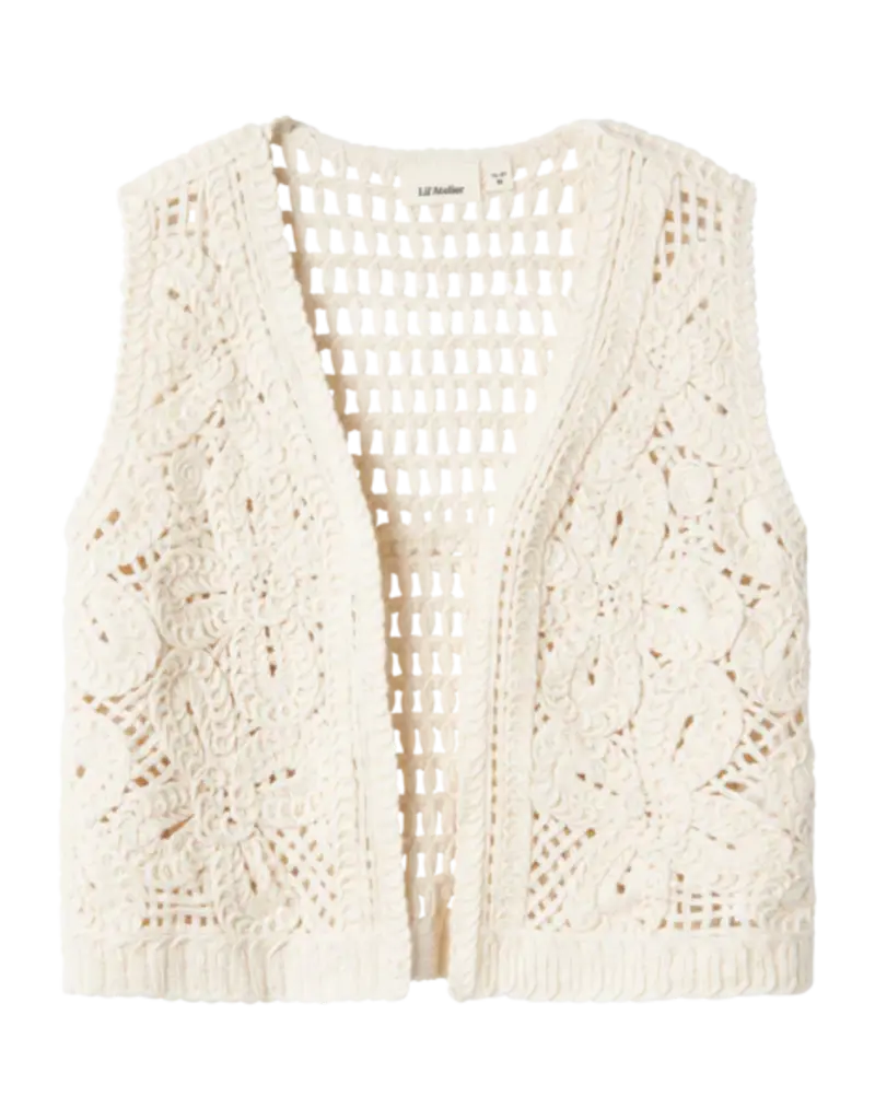 Lil' Atelier Dagny Loose Vest Turtledove Melange