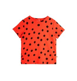 Mini Rodini Dots aop Tee Red