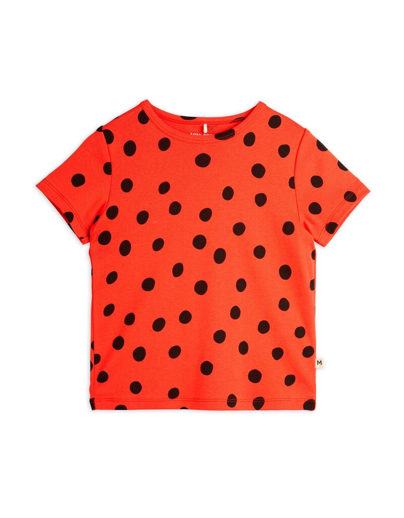 Mini Rodini Dots aop Tee Red
