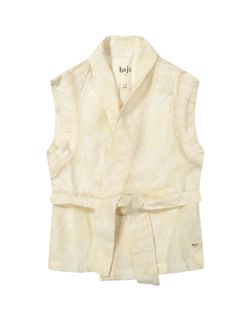 Baje Studio Ize Gilet aop Off White Shell