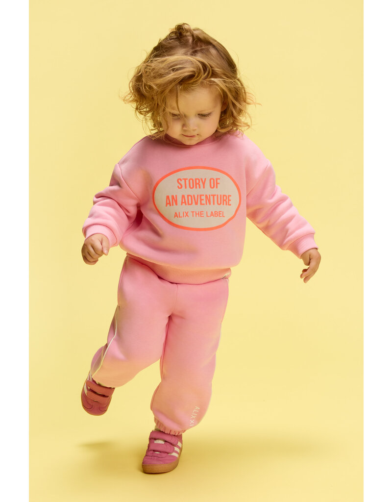 Alix the Label Baby Knitted Oval Sweater Bubblegum Pink