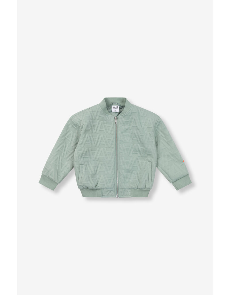 Alix the Label A Jacquard Bomber Soft Jade
