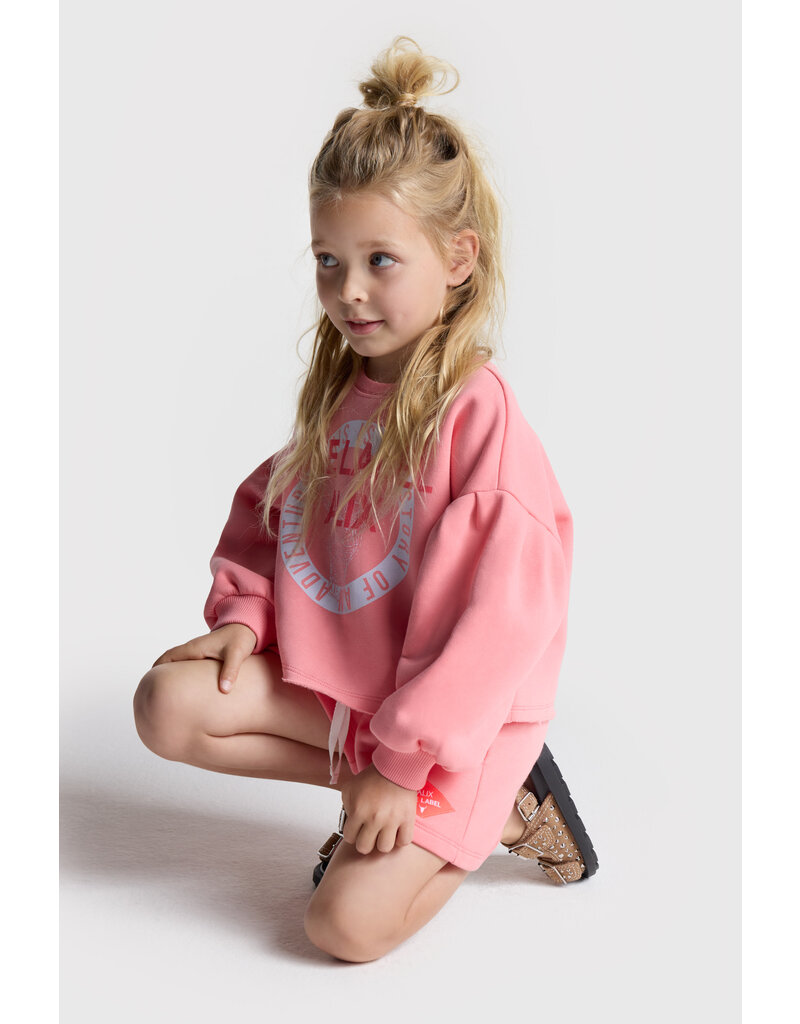 Alix the Label Raw Edge Sweater Bright Peach