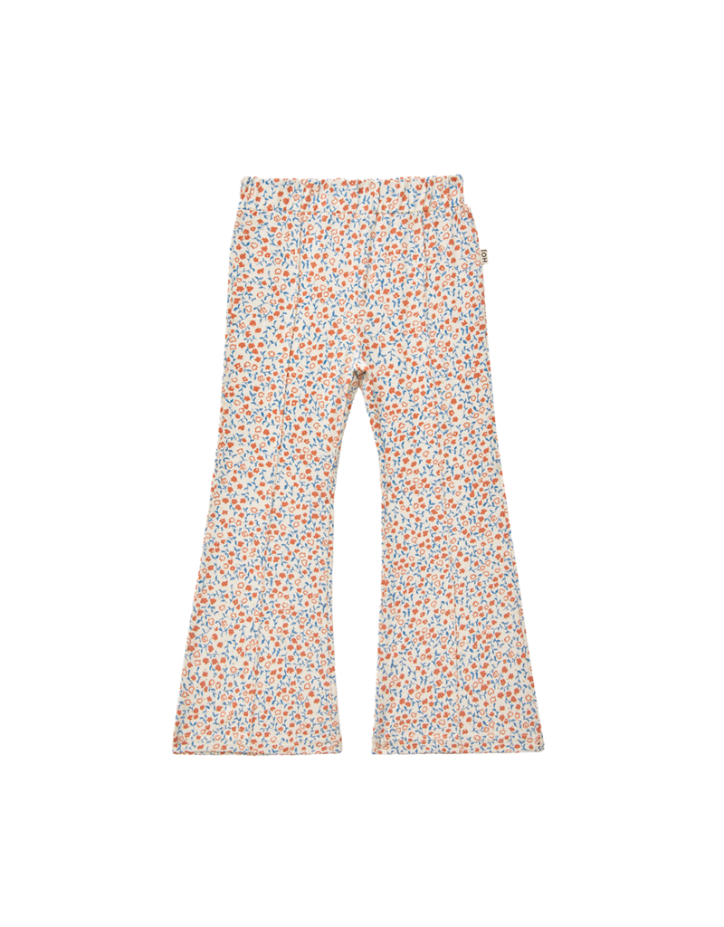 House of Jamie Flared Pants Peach Blush Mini Floral