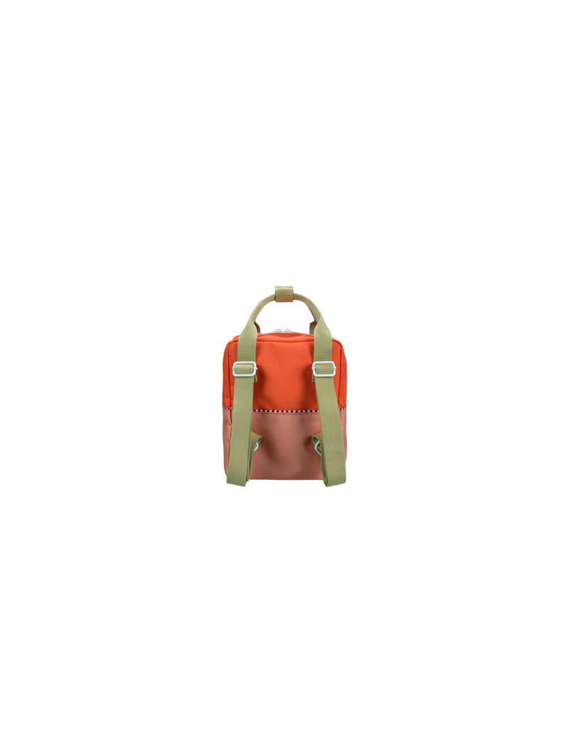 Sticky Lemon Backpack small | wonders | colourblocking | lifebuoy orange + coral pink