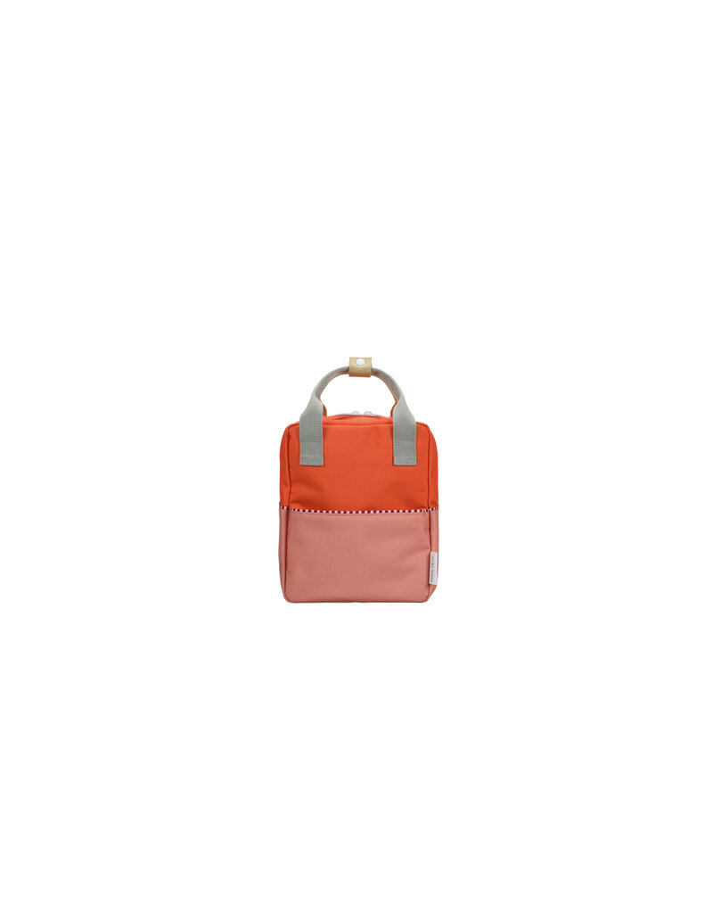 Sticky Lemon Backpack small | wonders | colourblocking | lifebuoy orange + coral pink