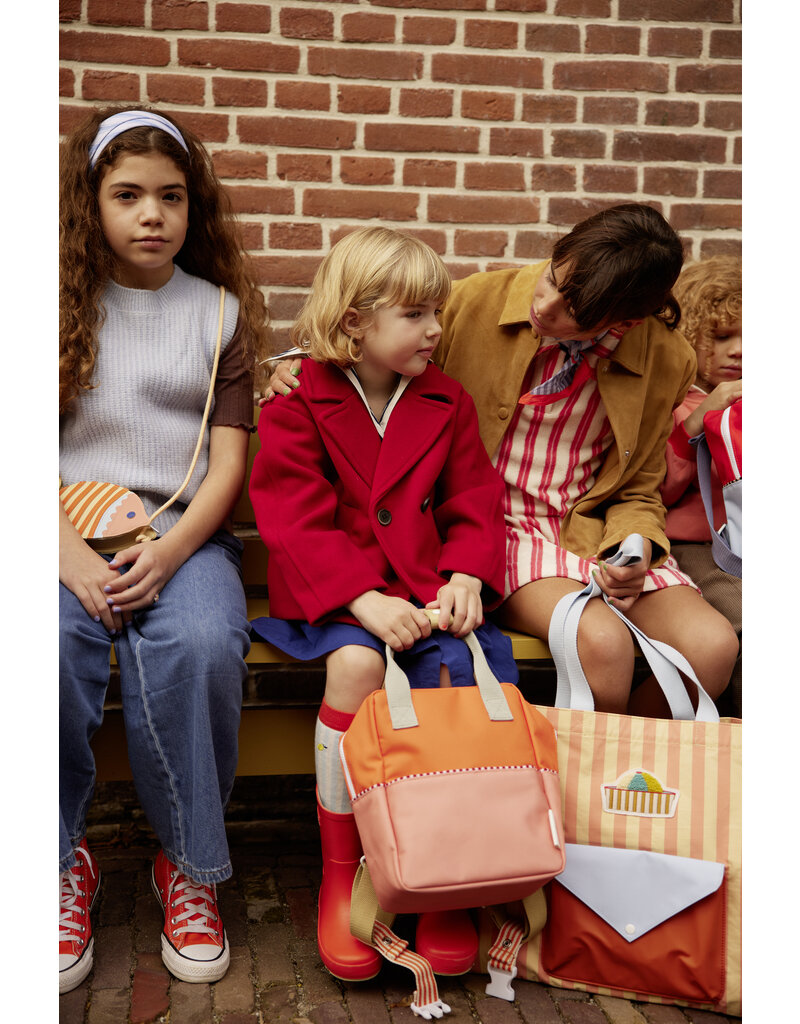 Sticky Lemon Backpack small | wonders | colourblocking | lifebuoy orange + coral pink
