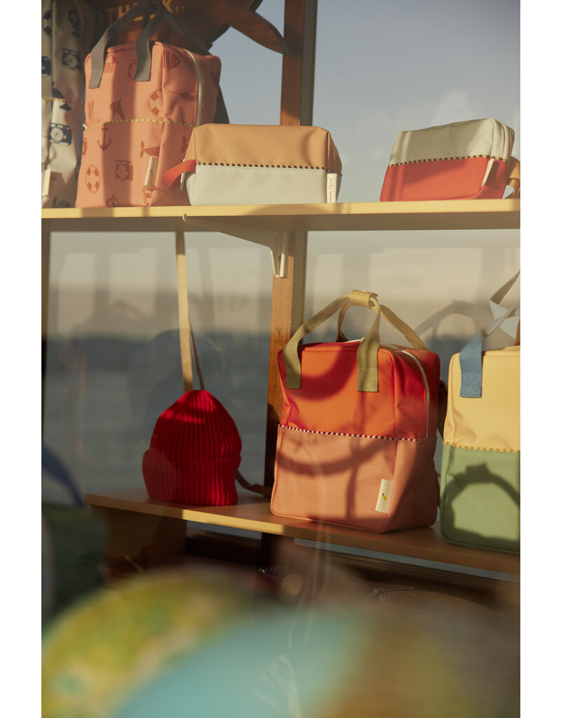 Sticky Lemon Backpack small | wonders | colourblocking | lifebuoy orange + coral pink