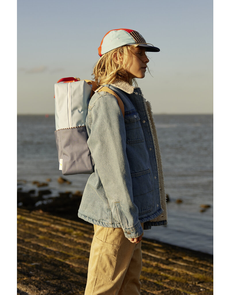 Sticky Lemon Backpack large | wonders | colourblocking | zissou blue + blue whale