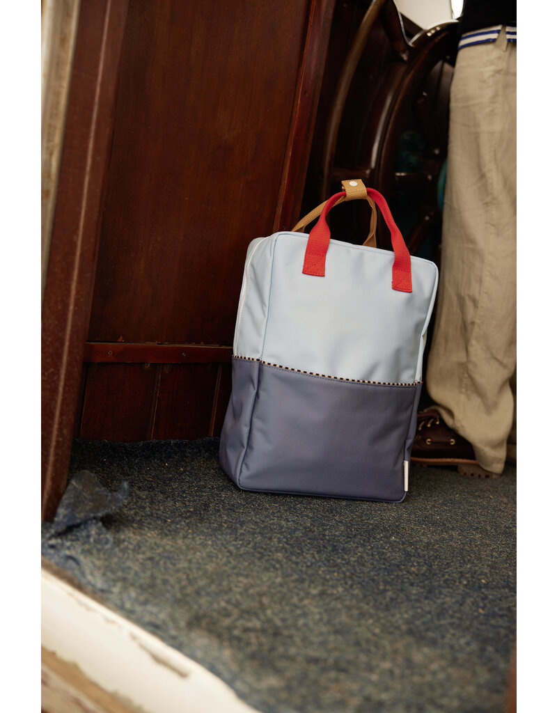 Sticky Lemon Backpack large | wonders | colourblocking | zissou blue + blue whale