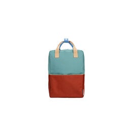 Sticky Lemon Backpack large | wonders | colourblocking | aquatic green + shipwreck rust