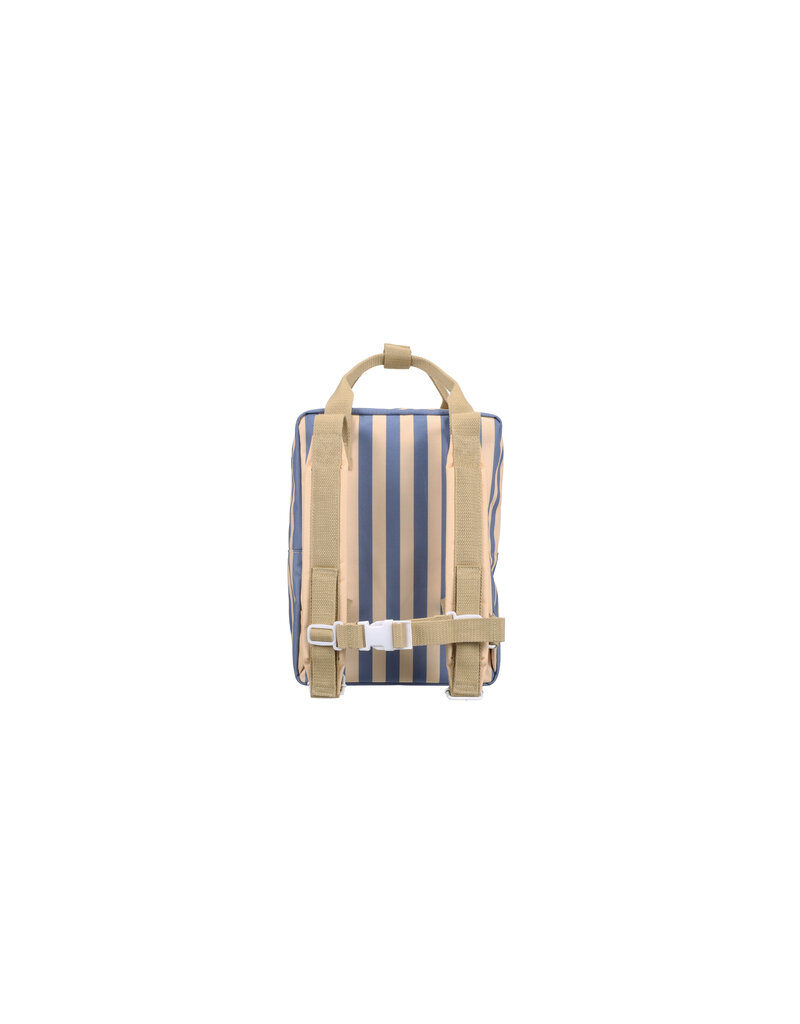 Sticky Lemon Backpack Medium | wonders | envelope | stripes blue whale + sandy yellow