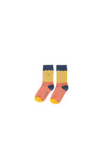 Sticky Lemon Socks | wonders | stripes submarine yellow + coral pink
