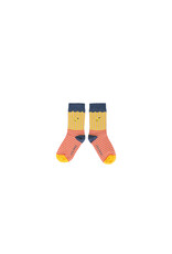 Sticky Lemon Socks | wonders | stripes submarine yellow + coral pink
