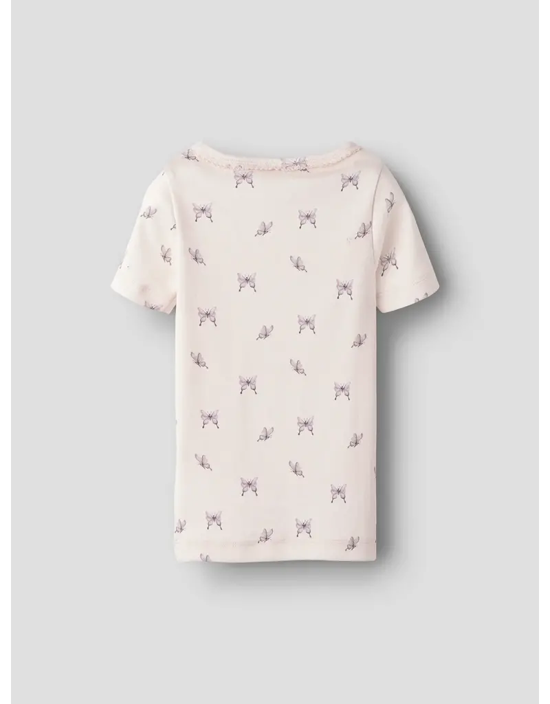 Lil' Atelier Gayo Sig Slim Top Peach Blush Butterfly