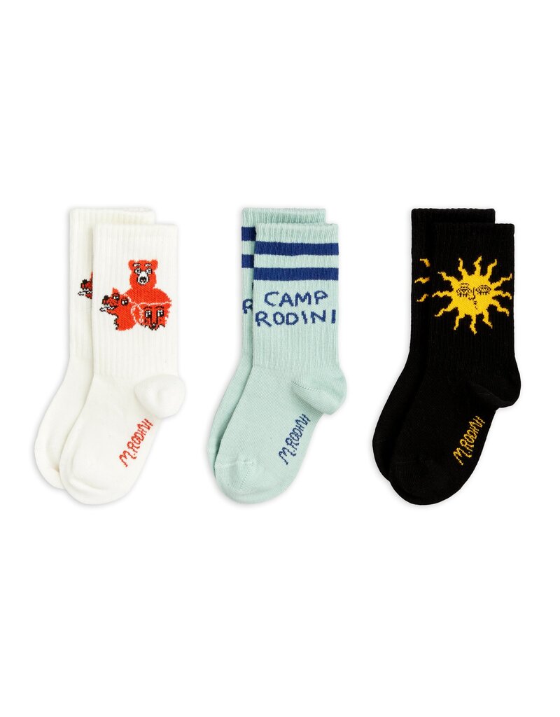 Mini Rodini Camp Rodini 3-Pack Socks Multi