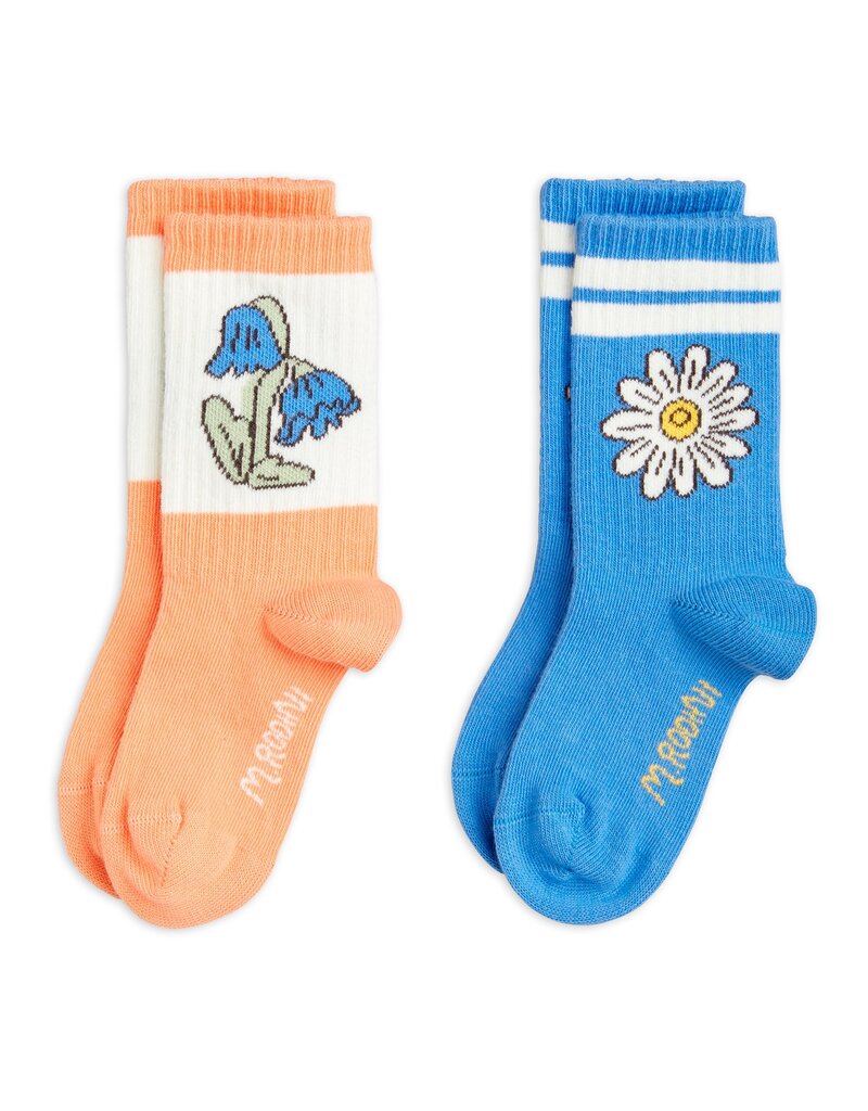 Mini Rodini Flower 2-Pack Socks Multi