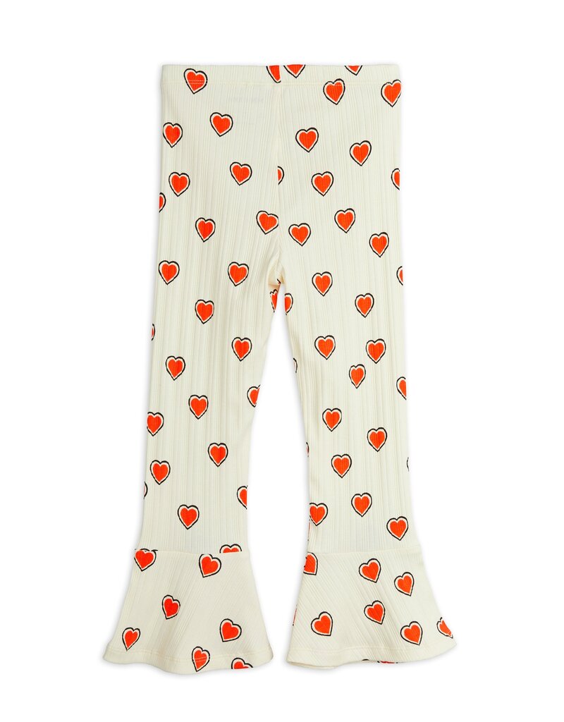 Mini Rodini Outlined Hearts aop Flared Trousers