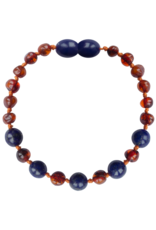 Barnsteen Armband 14CM Cognac/Lapis Lazuli