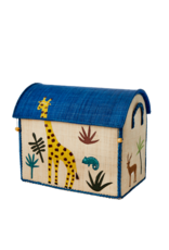 Rice Middelgroot Raffia Opberghuis | Zacht groen | Jungle Theme