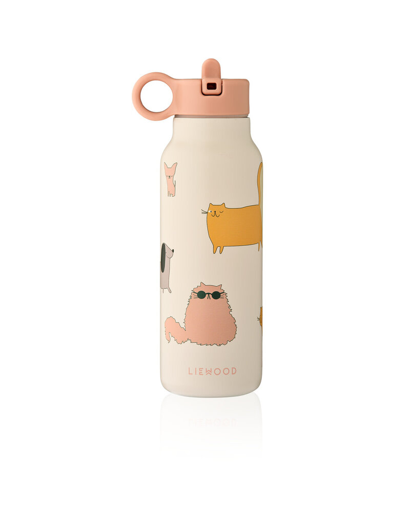 Liewood Falk Water Bottle 350 ml Cats and Dogs / Sandy