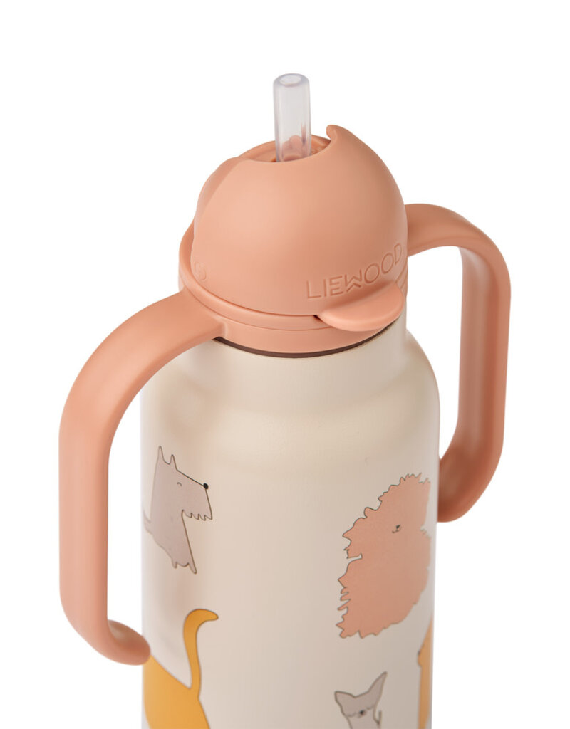 Liewood Kimmie Water Bottle 250 ml Cats and Dogs / Sandy