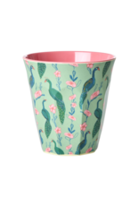 Rice Melamine Cup Peacock Power Print