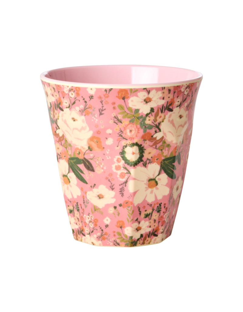 Rice Melamine Cup with Alison Flower Print