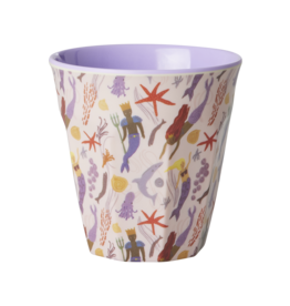 Rice Melamine Cup with Mermaid Print