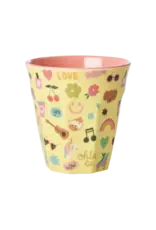 Rice Melamine Cup with Unicorn Love Print