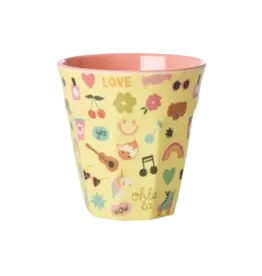 Rice Melamine Cup with Unicorn Love Print