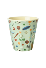 Rice Melamine Cup with Sports Print - Medium