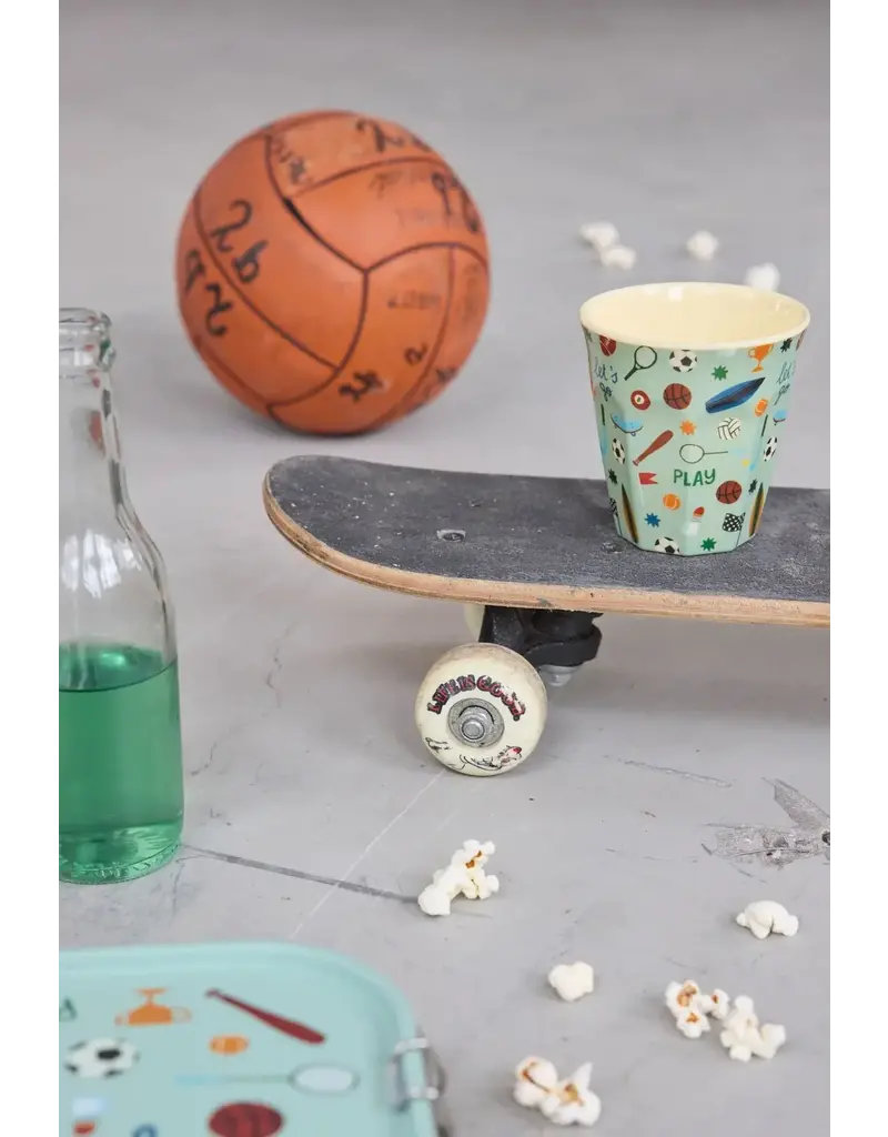 Rice Melamine Cup with Sports Print - Medium