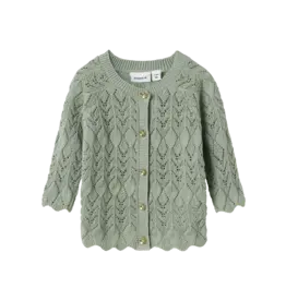 name it Lilje Knit Cardigan Jadeite