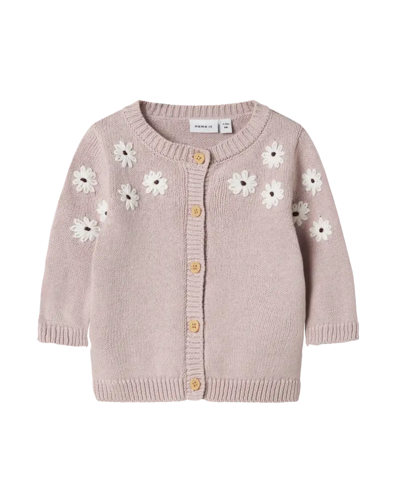 name it Laisy Knit Cardigan Burnished Lilac