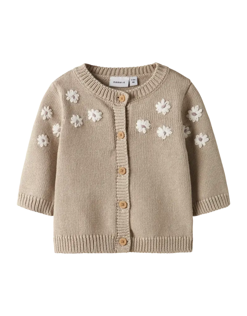 name it Laisy Knit Cardigan Peyote