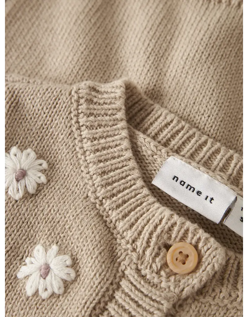 name it Laisy Knit Cardigan Peyote