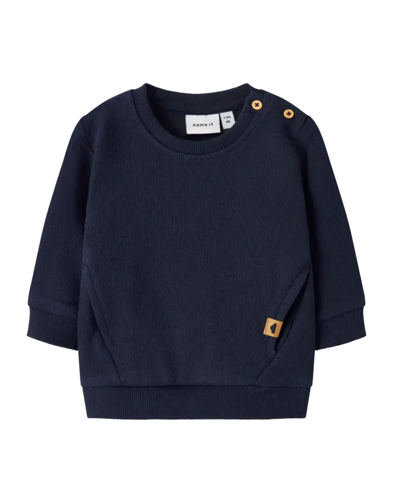 name it Loop Sweater Navy Blazer