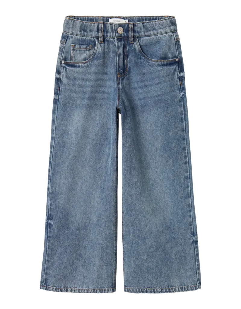 name it Bella Skater Wide Jeans Medium Blue Denim