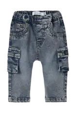 name it Ben Baggy Cargo Pants Dark Blue Denim